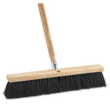 Floor Brush Head, 18" Wide, Black, Medium Weight, Polypropylene Bristles