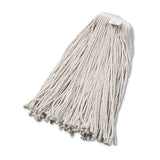 Premium Cut-end Wet Mop Heads, Rayon, 16oz, White, 12-carton