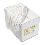 Premium Cut-end Wet Mop Heads, Rayon, 24oz, White, 12-carton