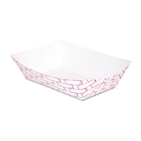 Paper Food Baskets, 1 Lb Capacity, Red-white, 1000-carton