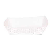 Paper Food Baskets, 5lb Capacity, Red-white, 500-carton