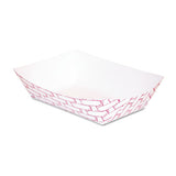 Paper Food Baskets, 5lb Capacity, Red-white, 500-carton