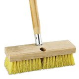 Deck Brush Head, 10" Wide, Polypropylene Bristles