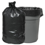 Low-density Waste Can Liners, 33 Gal, 0.5 Mil, 33" X 39", Black, 200-carton