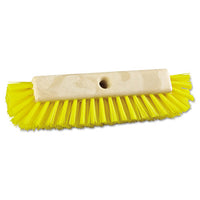 Dual-surface Scrub Brush, Plastic Fill, 10" Long, Yellow