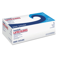 General-purpose Latex Gloves, Powder-free, 4.4 Mil, Large, Natural, 100-box