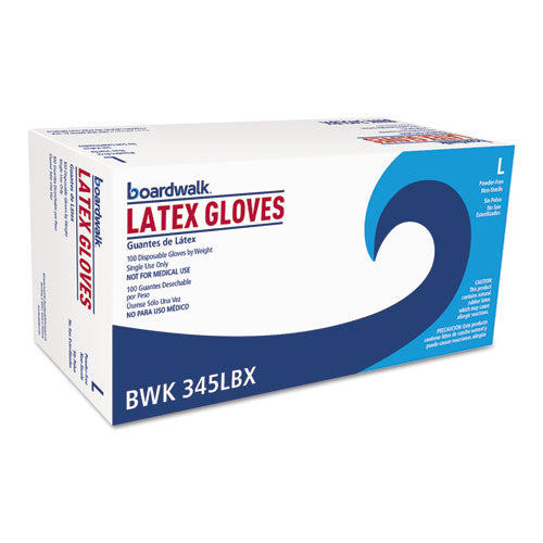 General-purpose Latex Gloves, Natural, Large, Powder-free, 4.4 Mil, 1000-carton
