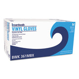 Exam Vinyl Gloves, Clear, Medium, 3 3-5 Mil, 1000-carton