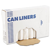 High-density Can Liners, 60 Gal, 11 Microns, 38" X 58", Natural, 200-carton