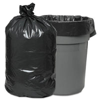 Low-density Waste Can Liners, 60 Gal, 0.65 Mil, 38" X 58", Black, 100-carton