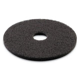 Stripping Floor Pads, 14" Diameter, Black, 5-carton