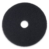 Stripping Floor Pads, 14" Diameter, Black, 5-carton