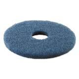 Scrubbing Floor Pads, 14" Diameter, Blue, 5-carton