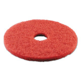 Buffing Floor Pads, 16" Diameter, Red, 5-carton