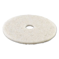 Natural White Burnishing Floor Pads, 17" Diameter, 5-carton