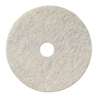 Natural White Burnishing Floor Pads, 17" Diameter, 5-carton