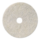 Natural White Burnishing Floor Pads, 21" Diameter, 5-carton