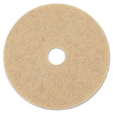 Natural Hog Hair Burnishing Floor Pads, 21" Diameter, 5-carton