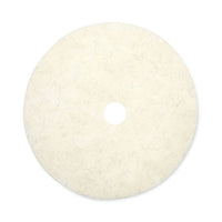 Natural Burnishing Floor Pads, 27" Diameter, White, 5-carton