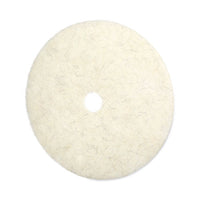 Natural Burnishing Floor Pads, 27" Diameter, White, 5-carton