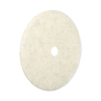 Natural Burnishing Floor Pads, 27" Diameter, White, 5-carton