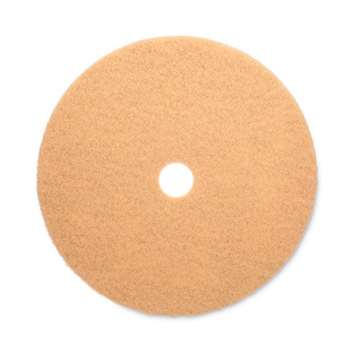 Burnishing Floor Pads, 27" Diameter, Tan, 5-carton