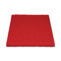 Buffing Floor Pads, 28 X 14, Red, 10-carton