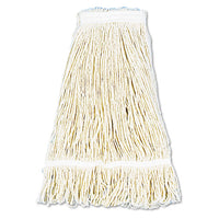 Pro Loop Web-tailband Wet Mop Head, Cotton, 24oz, White, 12-carton