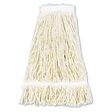 Pro Loop Web-tailband Wet Mop Head, Cotton, 24oz, White, 12-carton