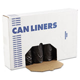 Low-density Waste Can Liners, 56 Gal, 0.6 Mil, 43" X 47", Black, 100-carton