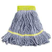 Super Loop Wet Mop Head, Cotton-synthetic Fiber, 5" Headband, Small Size, Blue, 12-carton