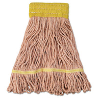 Super Loop Wet Mop Head, Cotton-synthetic Fiber, 5" Headband, Small Size, Orange, 12-carton