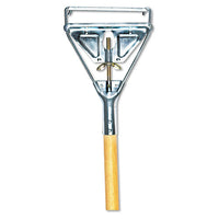 Quick Change Metal Head Mop Handle For No. 20 & Up Heads, 54in Wood Handle