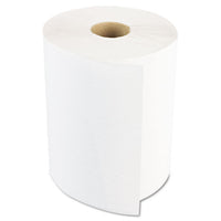 Hardwound Paper Towels, 1-ply, 8" X 600ft, White, 2" Core, 12 Rolls-carton