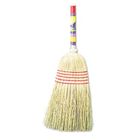 Maid Broom, Mixed Fiber Bristles, 55" Long, Natural, 12-carton