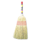 Maid Broom, Mixed Fiber Bristles, 55" Long, Natural, 12-carton