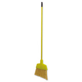 Poly Bristle Angler Broom, 53" Handle, Yellow, 12-carton