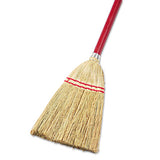 Lobby-toy Broom, Corn Fiber Bristles, 39" Wood Handle, Red-yellow, 12-carton