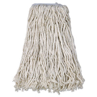 Mop Head, Cotton, Cut-end, White, 4-ply, #16 Band, 12-carton