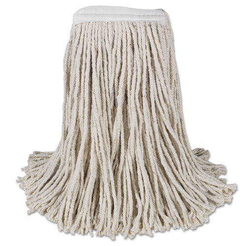 Mop Head, Cotton, Cut-end, White, 4-ply, #16 Band, 12-carton