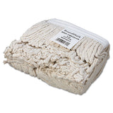 Banded Cotton Mop Head, #24, White, 12-carton