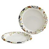 Deerfield Printed Paper Plates, 9" Dia,coated-soak Proof 125 Plates-pk, 8 Pks-ct