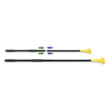 Two-piece Metal Handle With Plastic Jaw Head, 59" Handle, Black-yellow