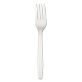 Heavyweight Polystyrene Cutlery, Fork, White, 1000-carton