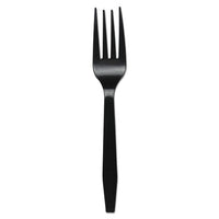 Mediumweight Polystyrene Cutlery, Fork, White, 100-box