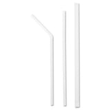 Jumbo Straws, 7 3-4", Plastic, Translucent, Unwrapped, 250-pack, 50 Pack-carton