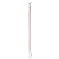 Wrapped Giant Straws, 10 1-4", Clear, 1000-carton