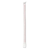 Wrapped Giant Straws, 10 1-4", Clear, 1000-carton