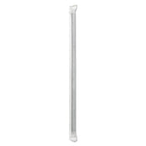 Wrapped Jumbo Straws, 7 3-4", Black, 12500-carton