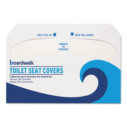 Premium Half-fold Toilet Seat Covers, 14.25 X 16.5, White, 250 Covers-sleeve, 20 Sleeves-carton